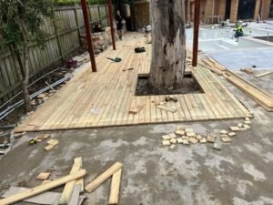 Backyard Deck Construction